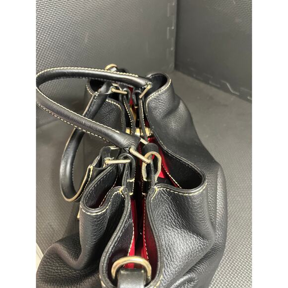 Dooney & Bourke Handbag Large Pebbled BARLOW Black Leather Purse Travel - Picture 12 of 15